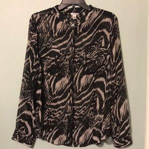 Large Calvin Klein Animal Print Blouse